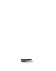 FNDI Conner Bugs Business Card Holder Calfskin/Crocodile Black /Yellow