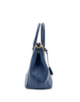 PRD double zip tote bag saffiano calfskin blue GHW