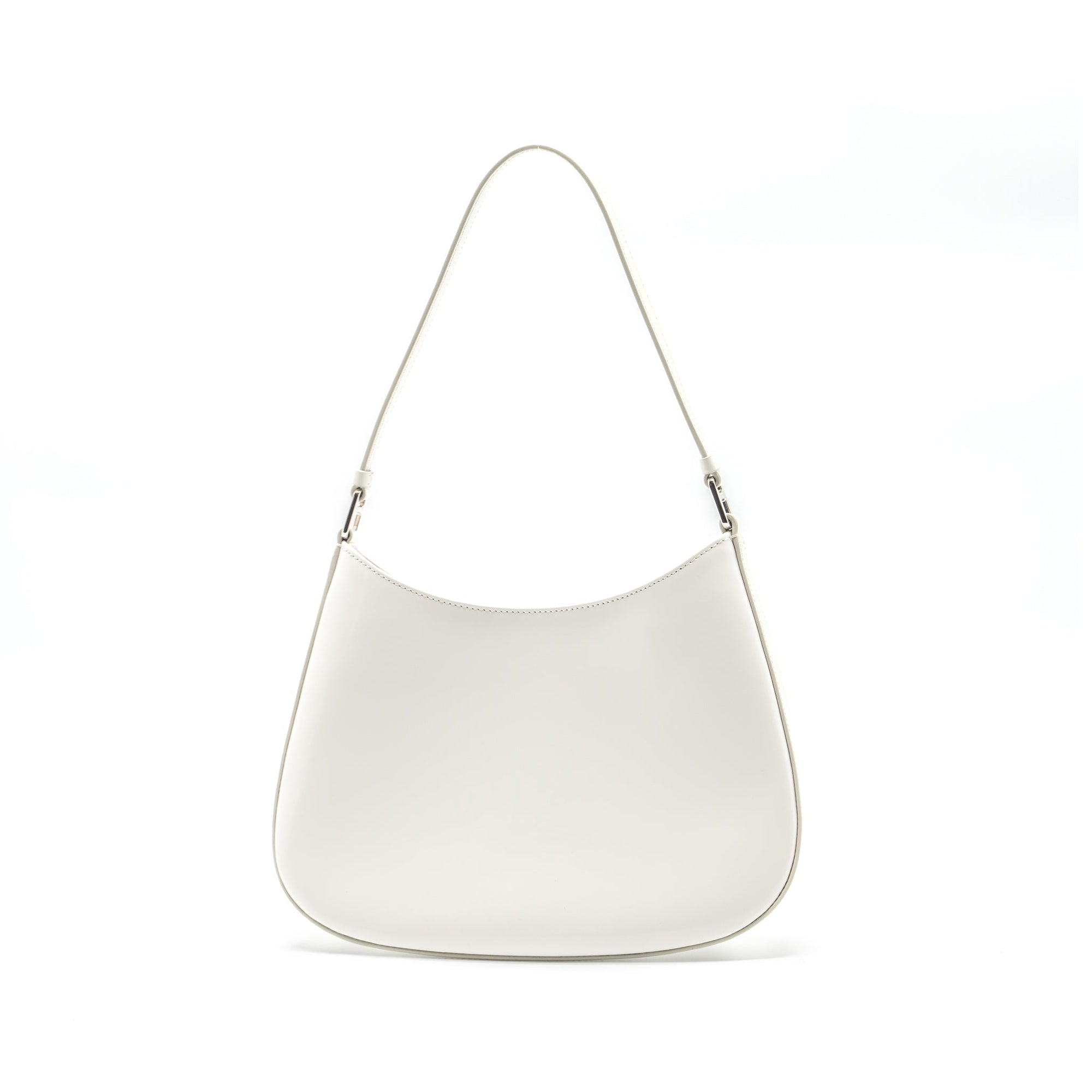 PRD Cleo Shoulder Bag Brushed Leather White SHW
