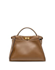 FNDI Medium Peekaboo Calfskin Tobacco GHW