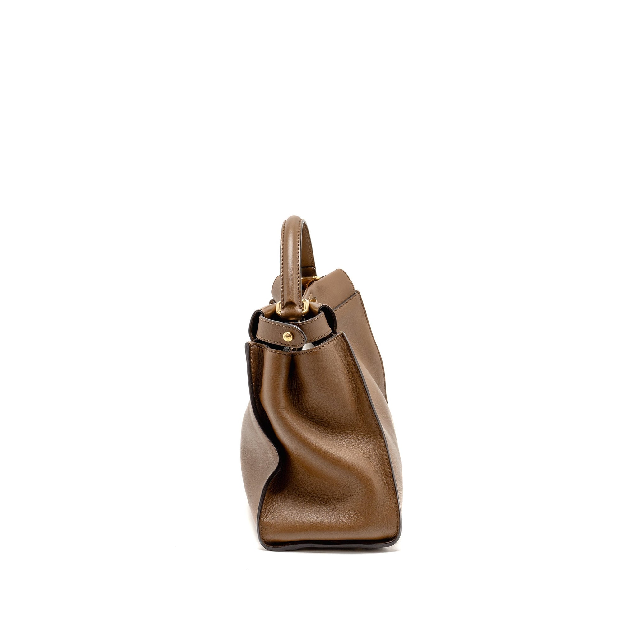 FNDI Medium Peekaboo Calfskin Tobacco GHW