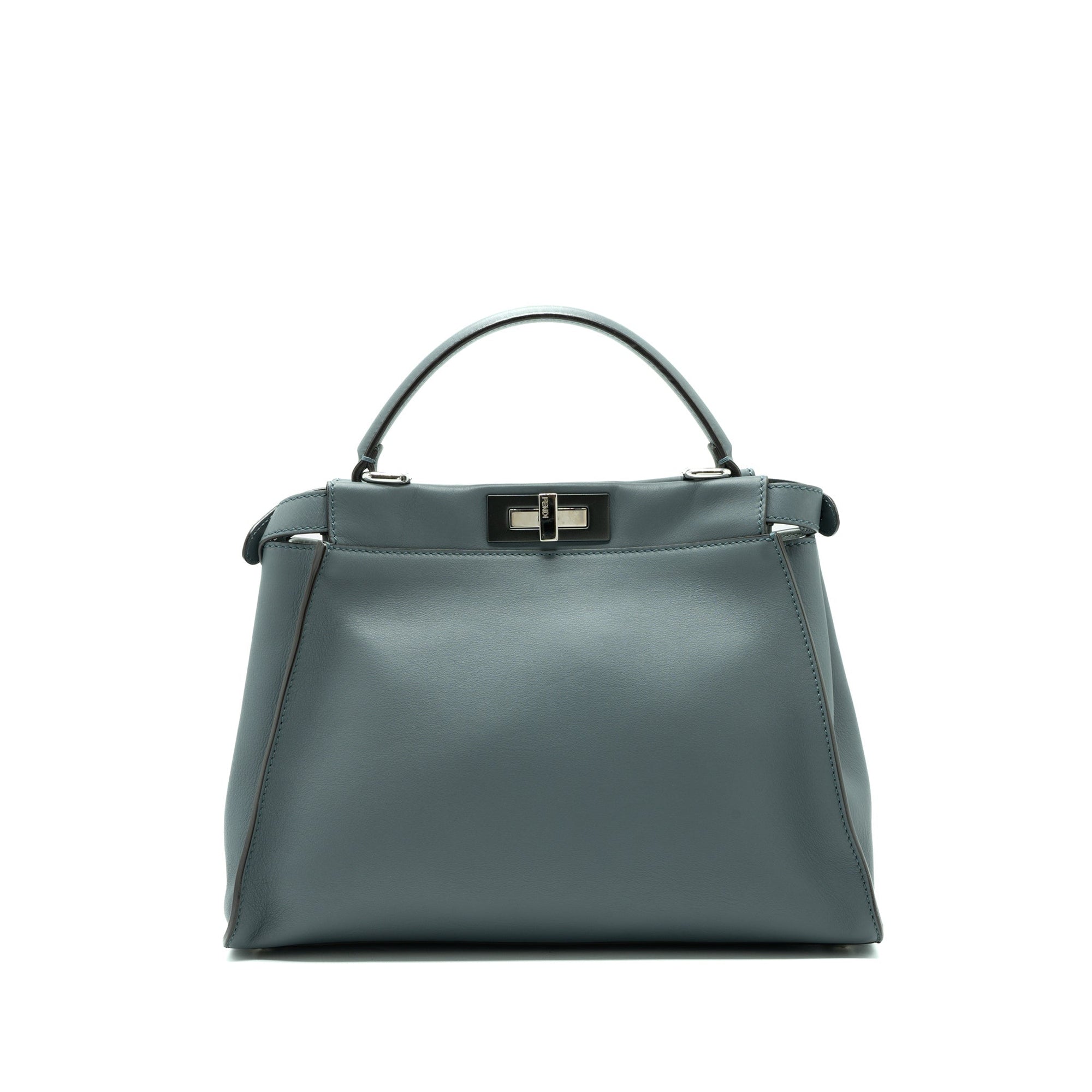 FNDI medium peekaboo leather light blue SHW