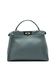 FNDI medium peekaboo leather light blue SHW