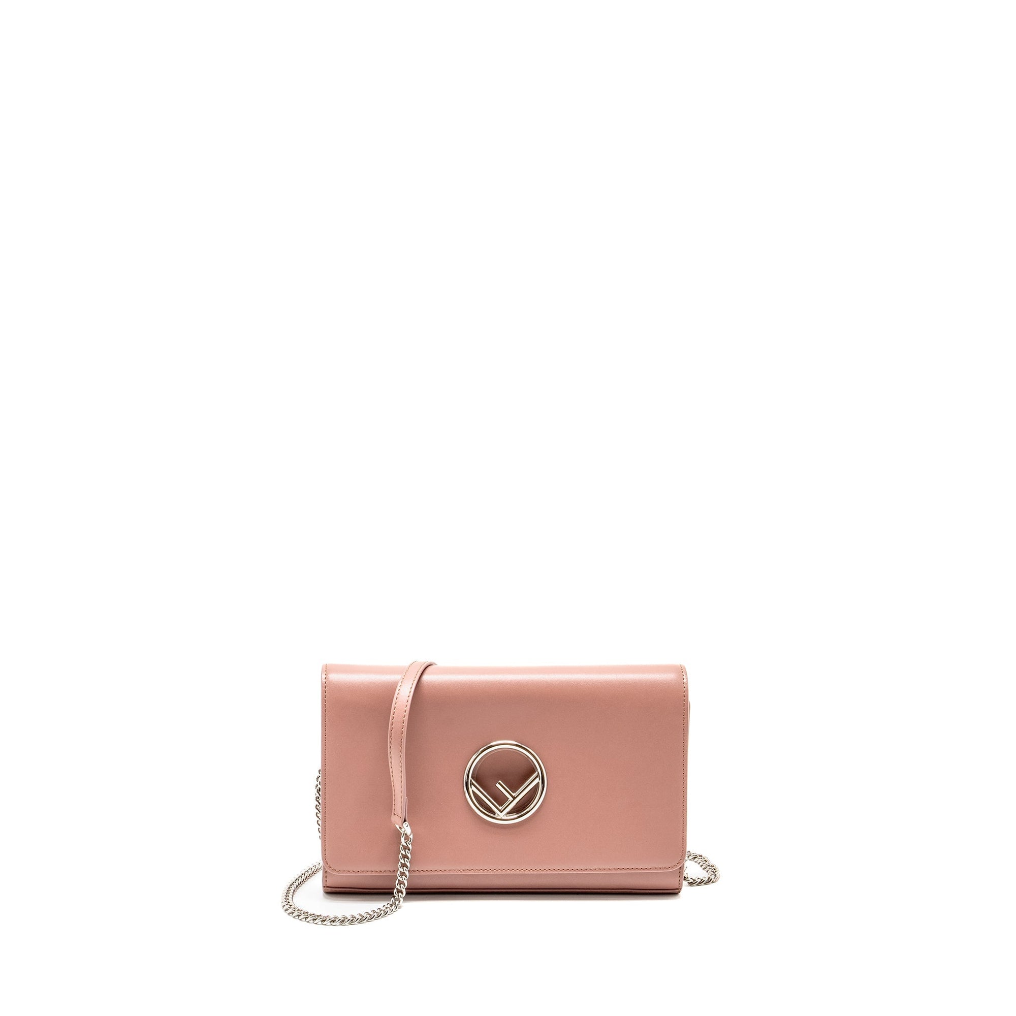 FNDI Logo Crossbody Bag Calfskin Light Pink SHW