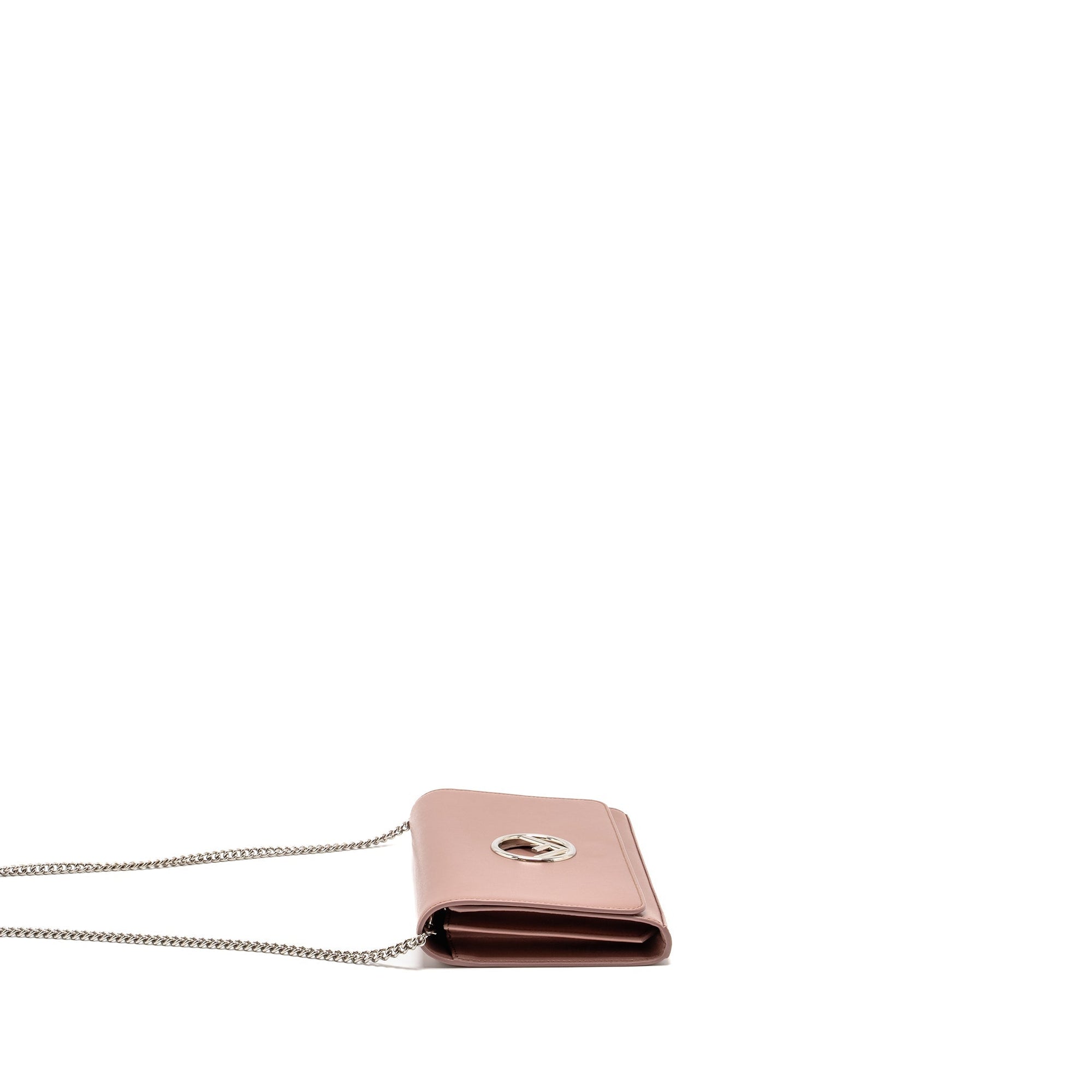 FNDI Logo Crossbody Bag Calfskin Light Pink SHW
