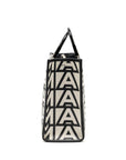 FNDI Medium Sunshine Roma Shopping Bag Calfskin Black/White SHW