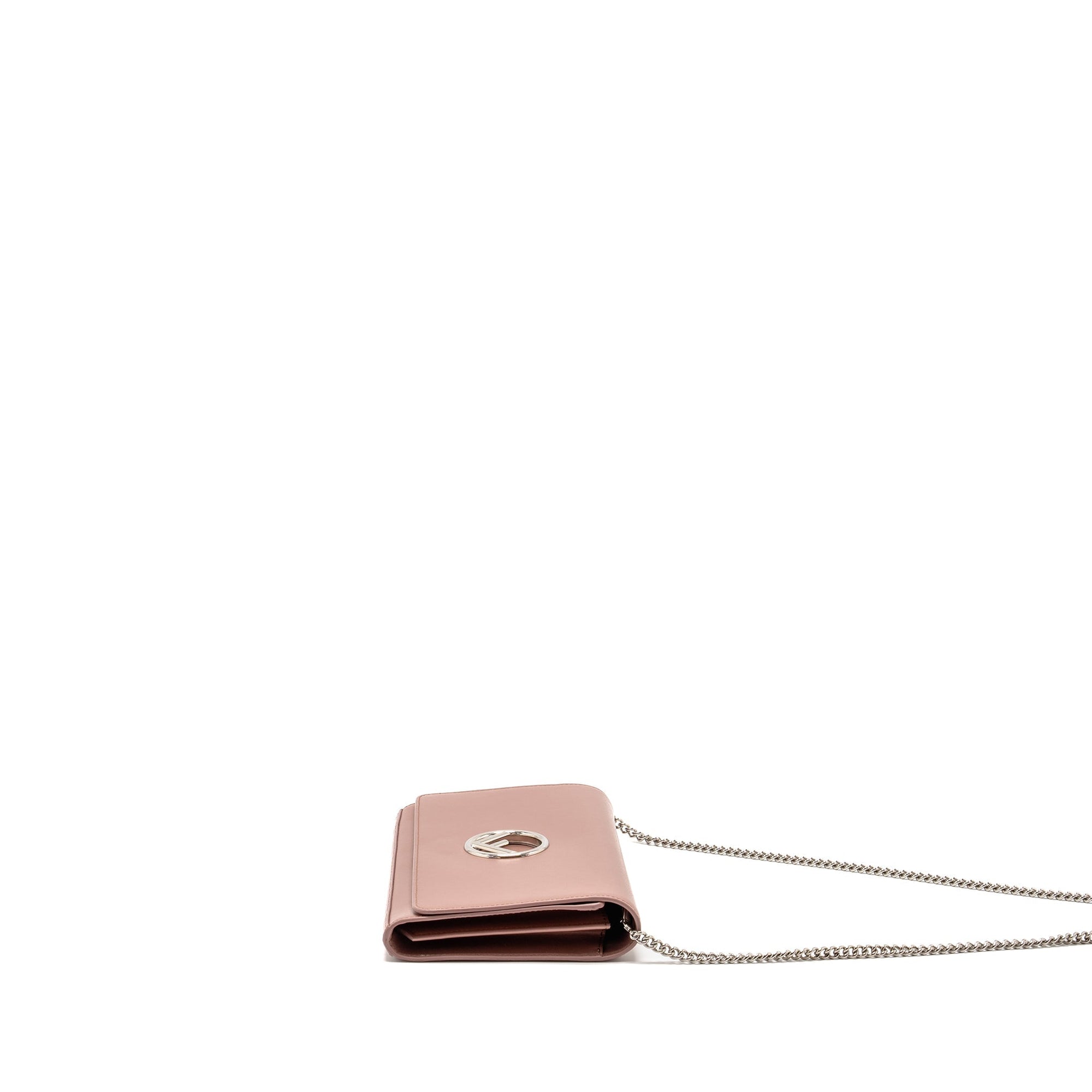 FNDI Logo Crossbody Bag Calfskin Light Pink SHW
