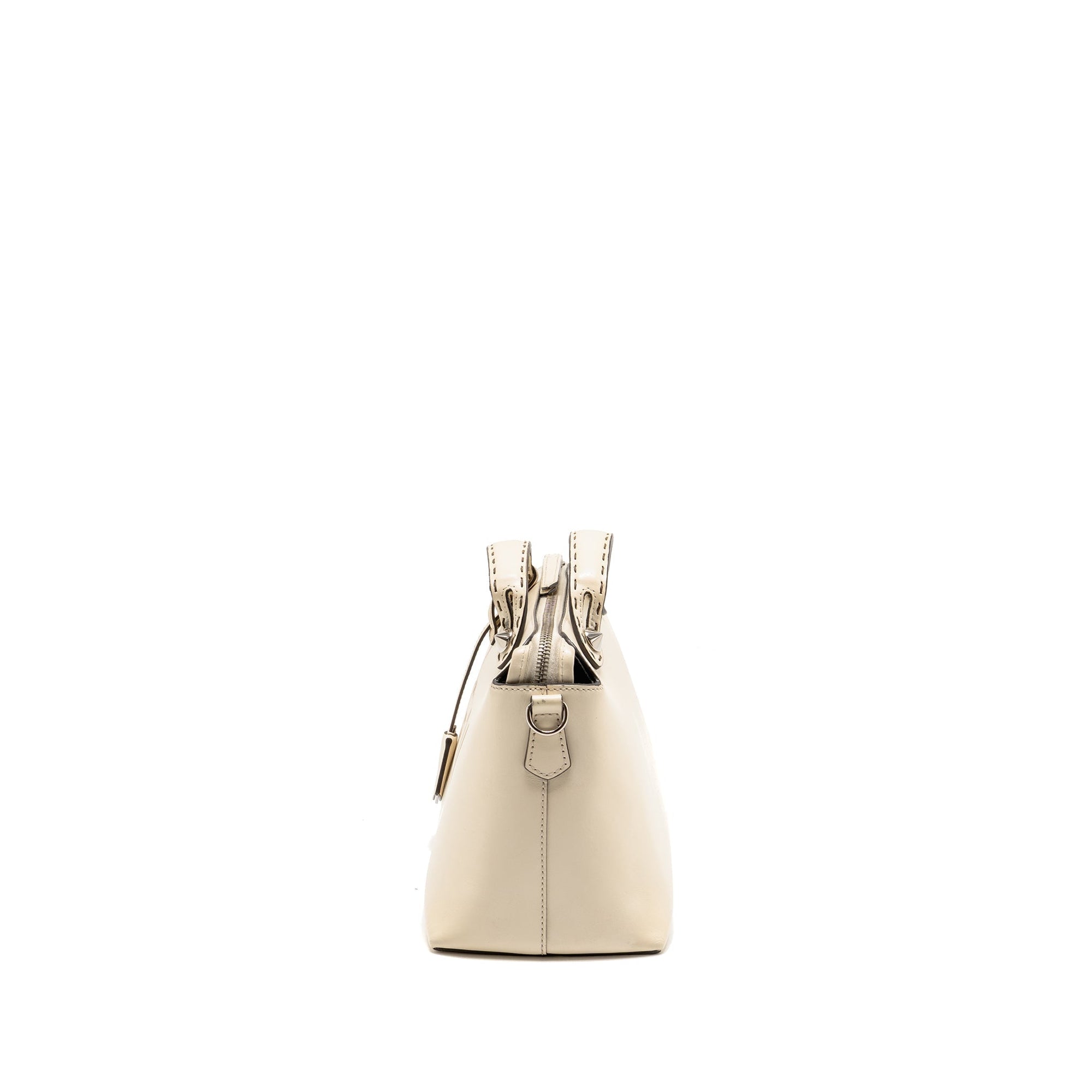 FNDI By The Way Boston Bag Calfskin Light Beige SHW