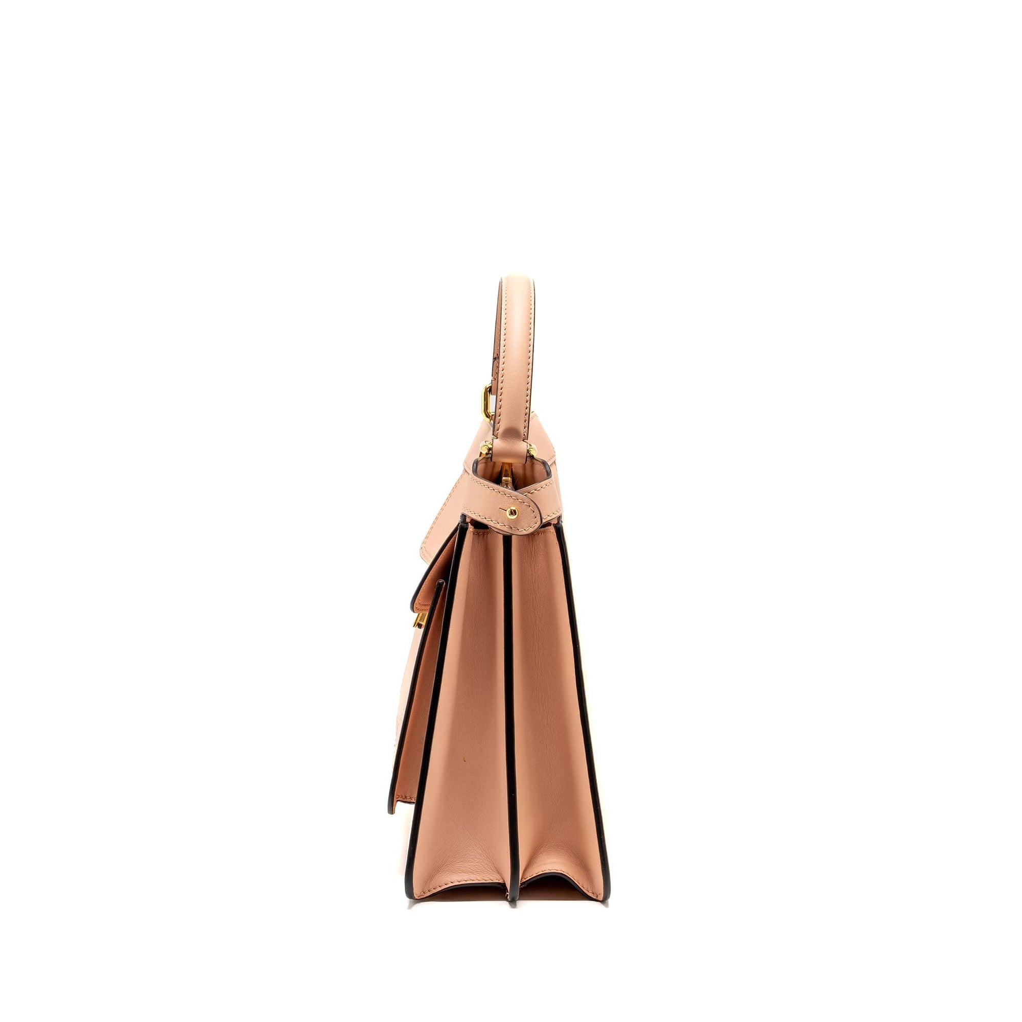 FNDI Mediume Peekaboo ISeeU tote lambskin light pink GHW