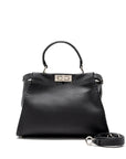FNDI Medium Peekaboo Bag Selleria Leather Black SHW