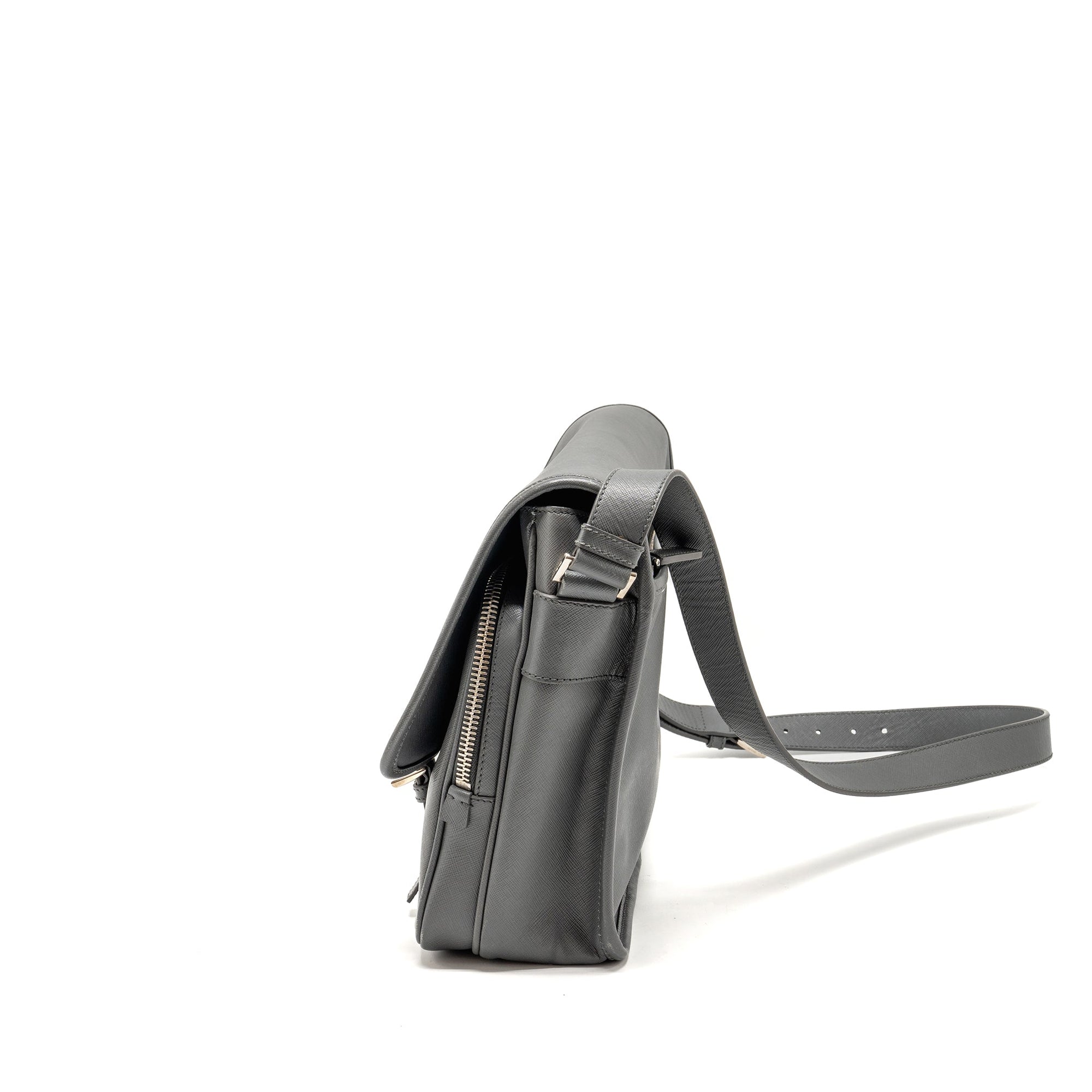 PRD flap messanger bag caviar grey SHW