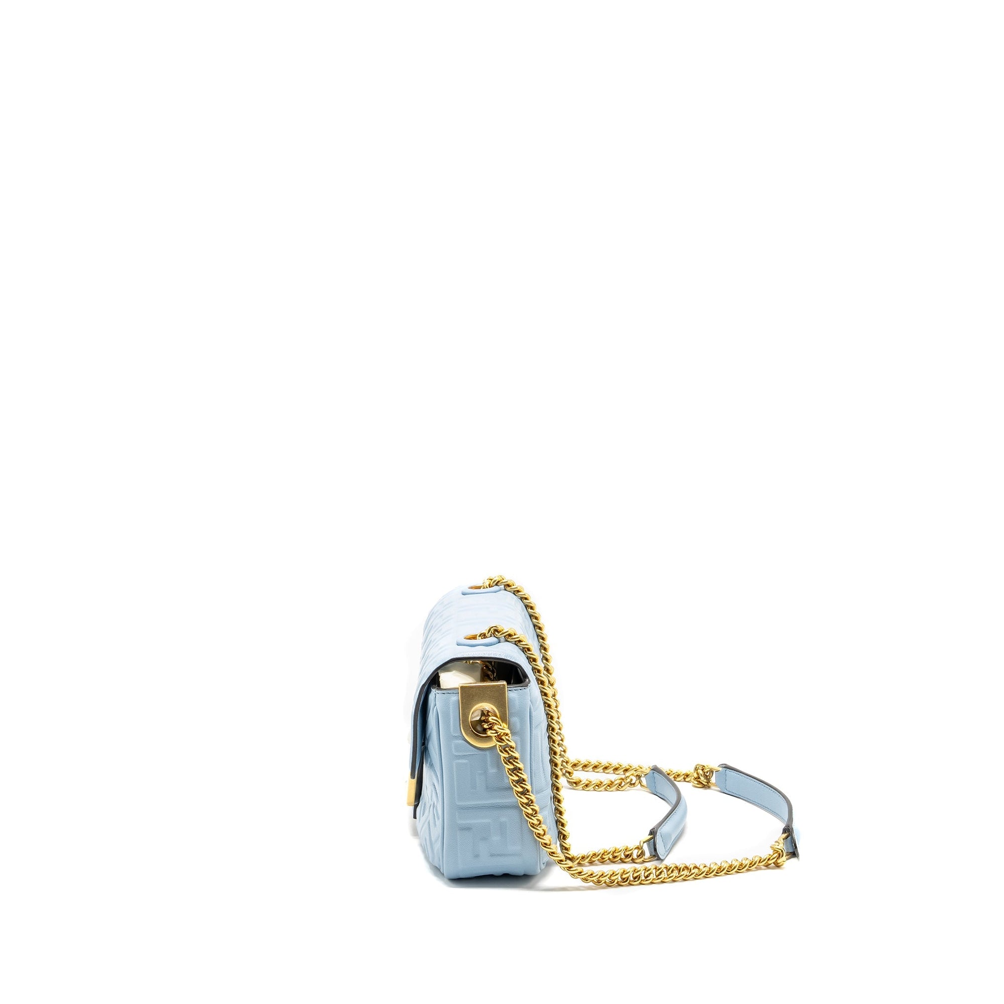 FNDI baguette chain midi Nappa light blue GHW