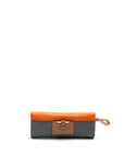 FNDI Flap Clutch Calfskin Orange/Multicolour GHW
