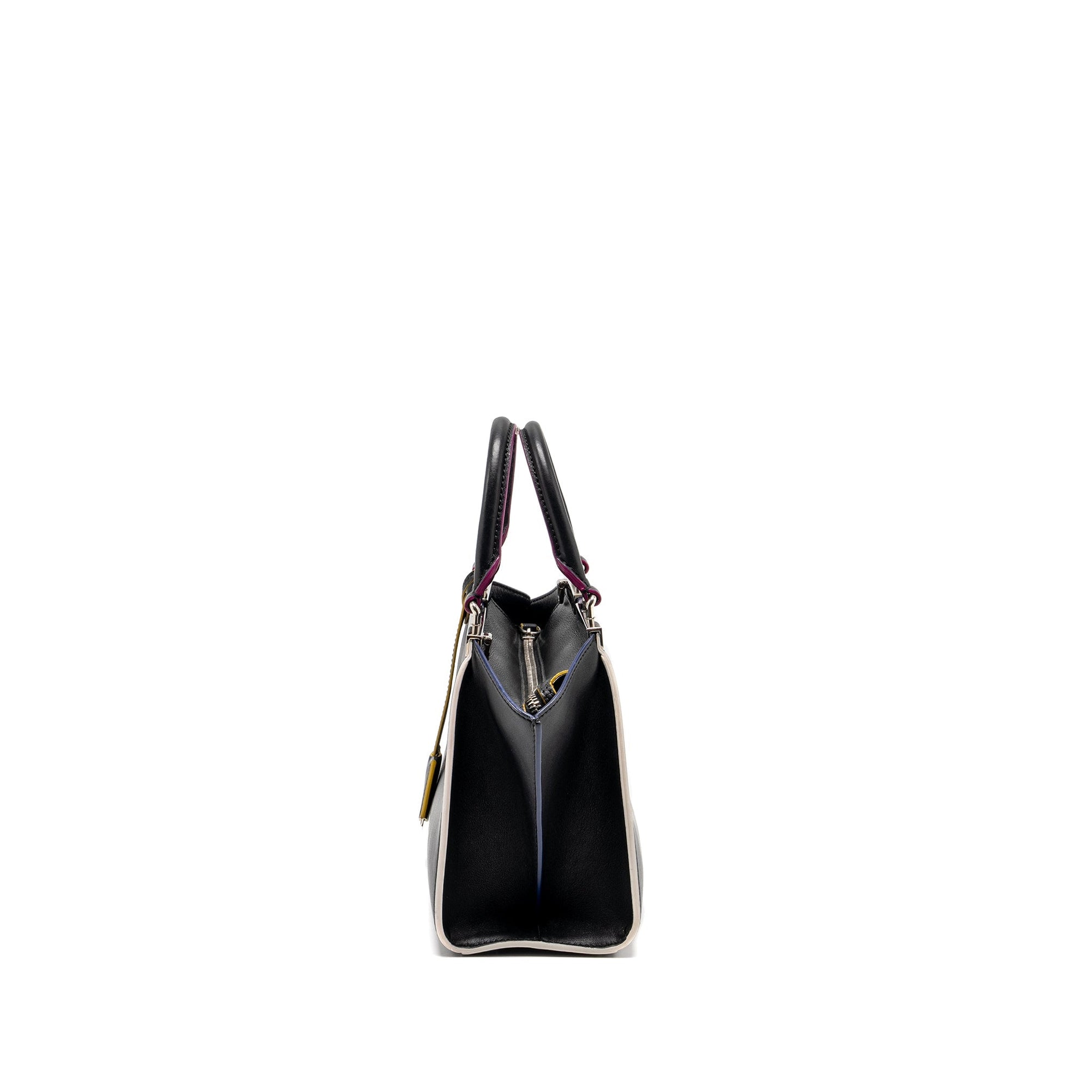 FNDI Mini 3jours Tote Bag Calfskin Black SHW