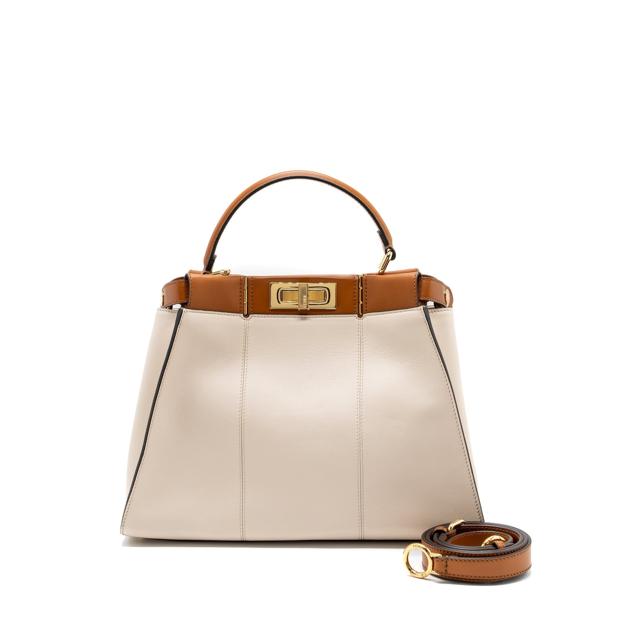 FNDI Medium Peekaboo Bag Calfskin Multicolour GHW