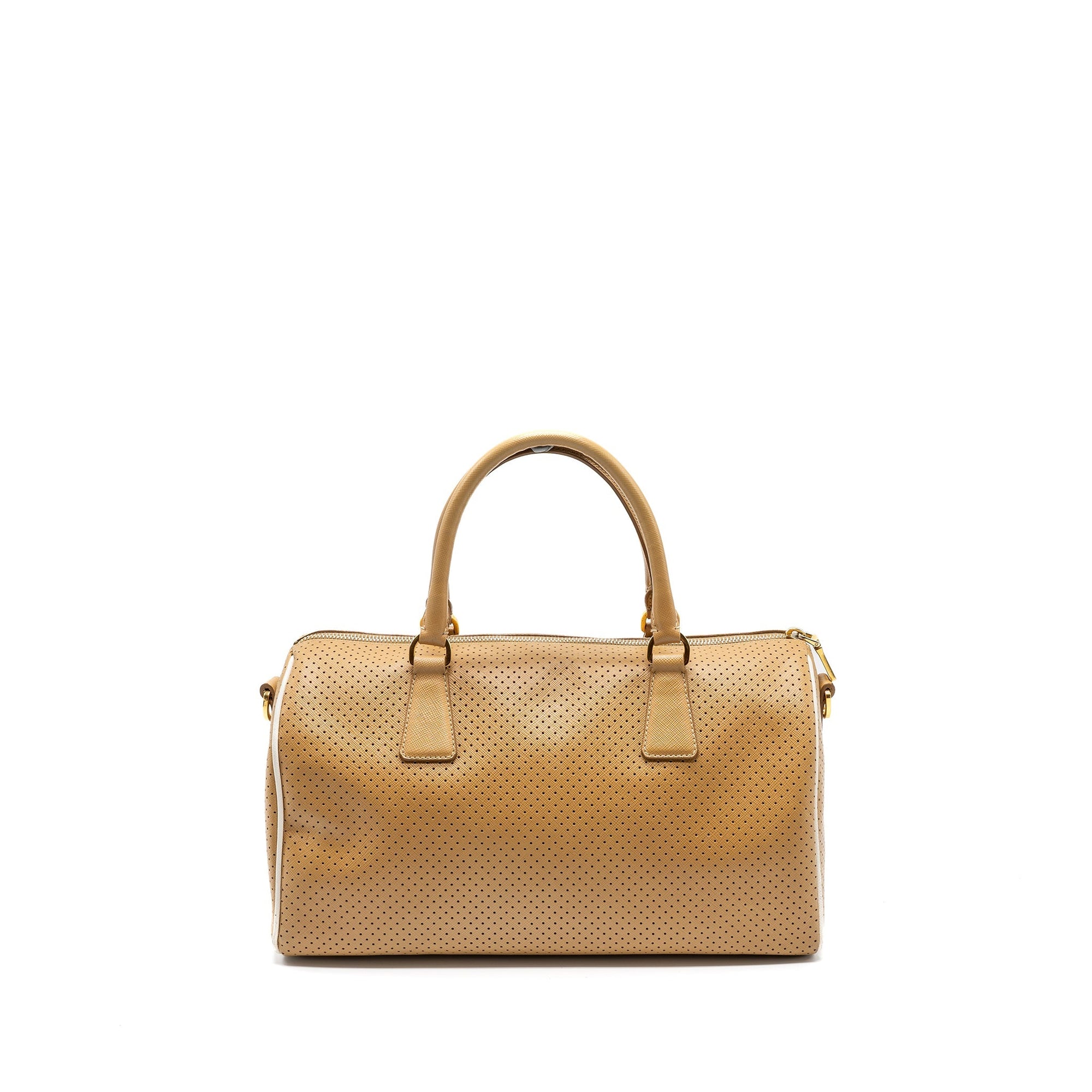 PRD Boston tote bag calfskin leather beige GHW
