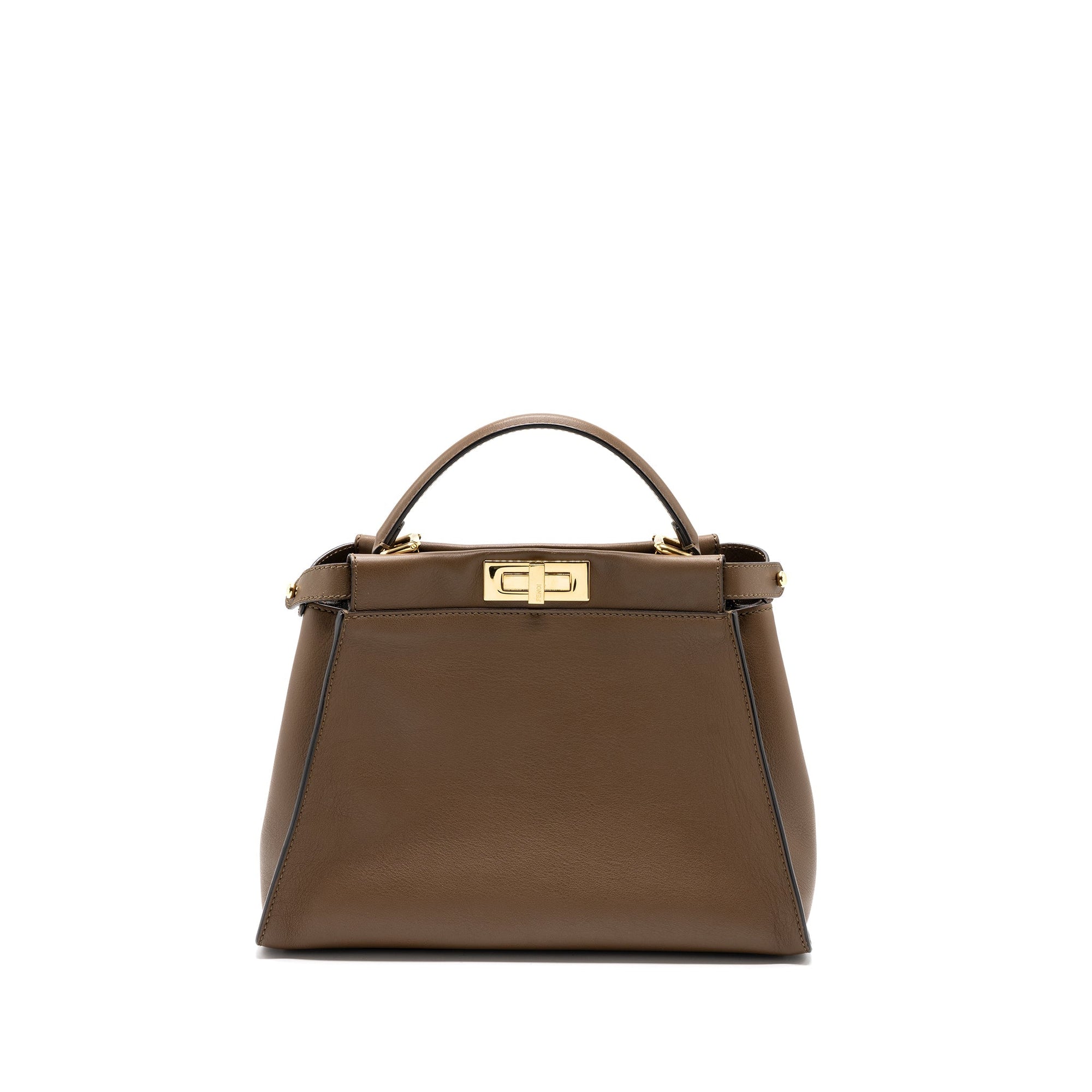 FNDI Medium Peekaboo Bag Calfskin Tobaco GHW