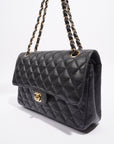 CHNL Womens Classic Flap Black Caviar Medium