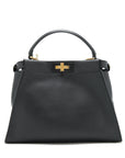 FNDI Medium Peekaboo Black Calfskin with Black/GHW