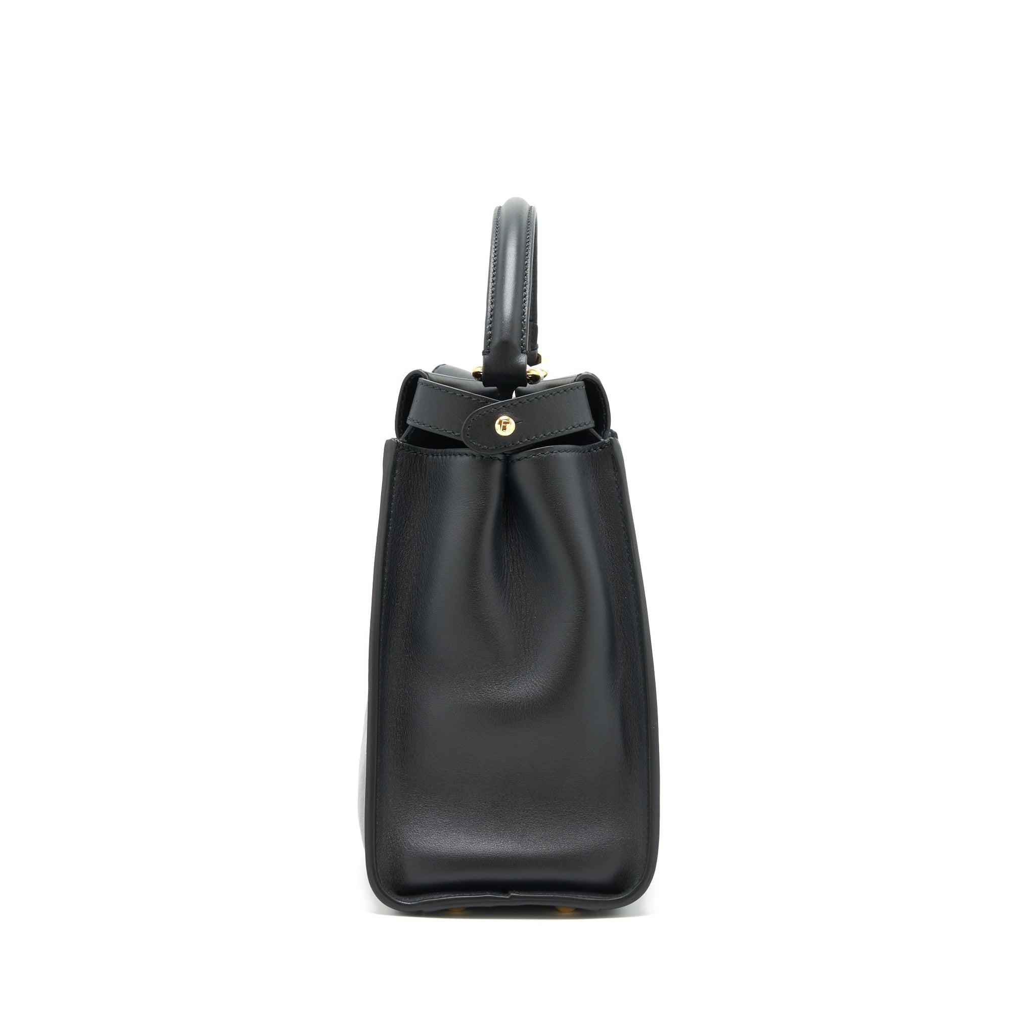 FNDI Medium Peekaboo Black Calfskin with Black/GHW