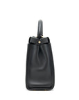 FNDI Medium Peekaboo Black Calfskin with Black/GHW