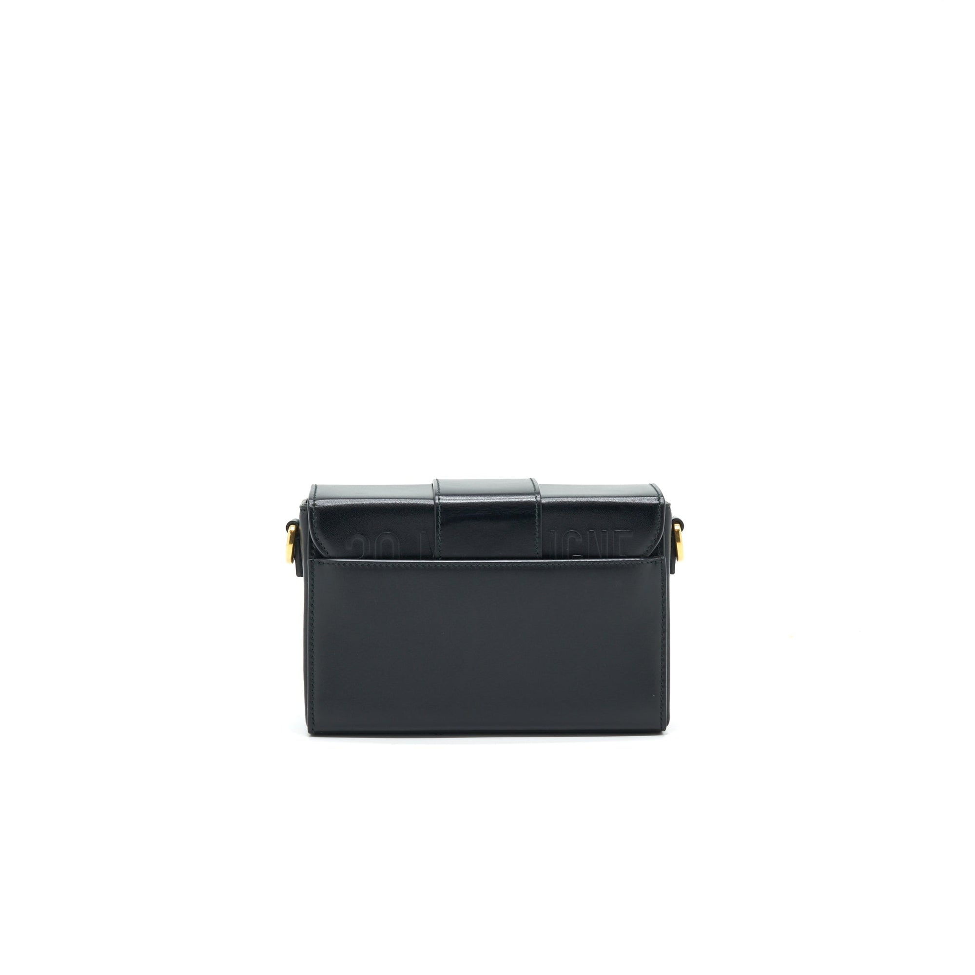 CHRISTIAN DOR MONTAIGNE SMALL BOX BAG LEATHER BLACK