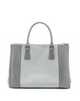 PRD Double Zip Tote Bag Saffiano Calfskin Multicolour Grey SHW