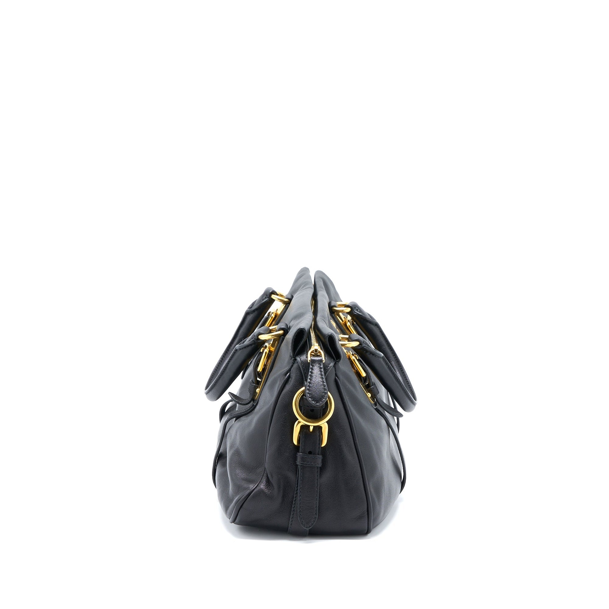 PRD Bauletto Tote Bag Soft Calfskin Black GHW