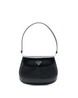 PRD Cleo Shoulder Bag Brushed Leather Black SHW