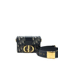 Christian DOR Montaigne Box Bag Oblique Canvas Blue