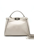 FNDI Medium Peekaboo Bag Light Grey with SHW