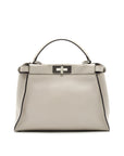 FNDI Medium Peekaboo Bag Light Grey with SHW