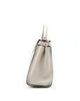 FNDI Medium Peekaboo Bag Light Grey with SHW