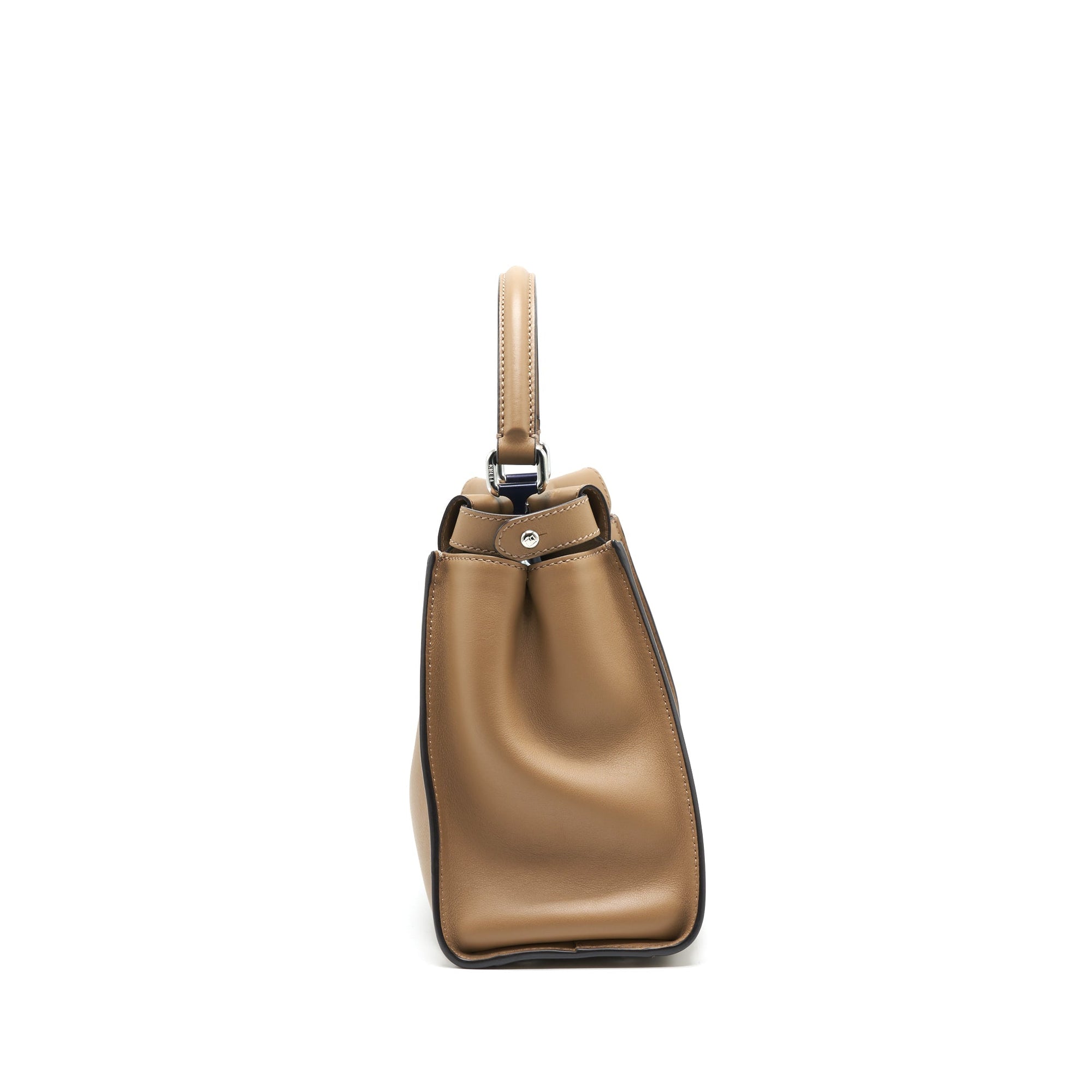 FNDI MEDIUM PEEKABOO BAG DARK BEIGE WITH SHW