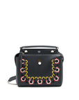 FNDI Dotcom Shoulder Bag Black with Stitch Details