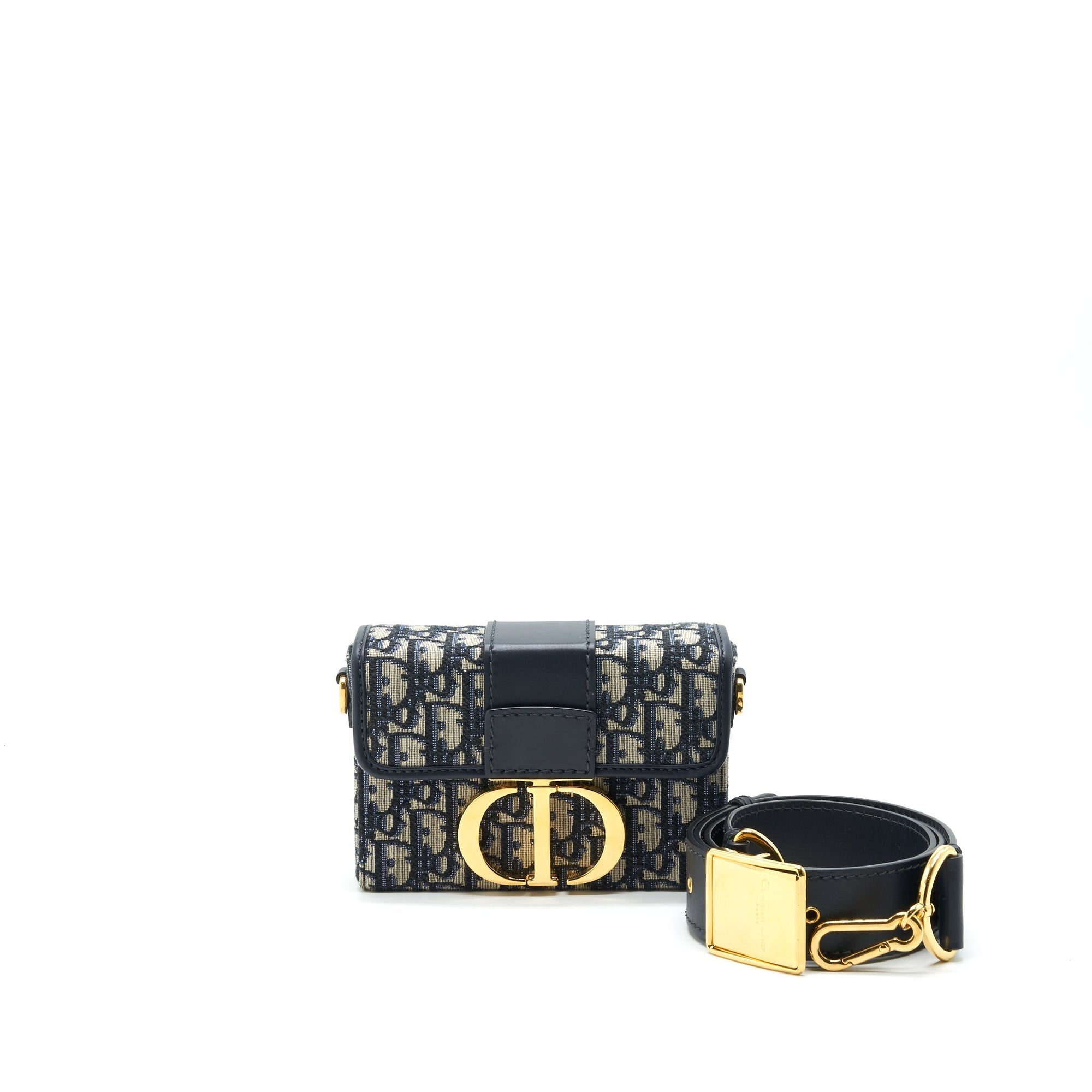 CHRISTIAN DOR MONTAIGNE MINI BOX BAG OBLIQUE CANVAS