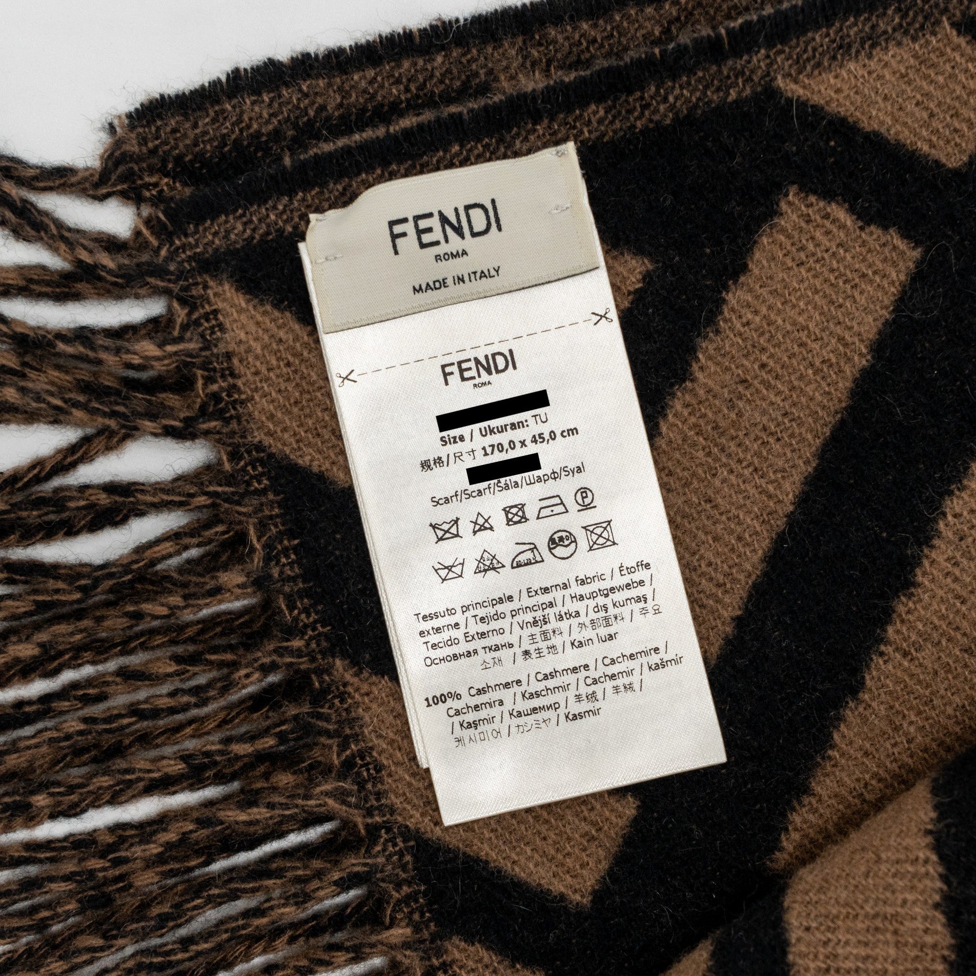 FNDI FF Scarf Cashmere Brown
