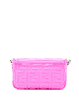 FNDI Baguette Bag Lycra FF Embossed Bright Pink SHW