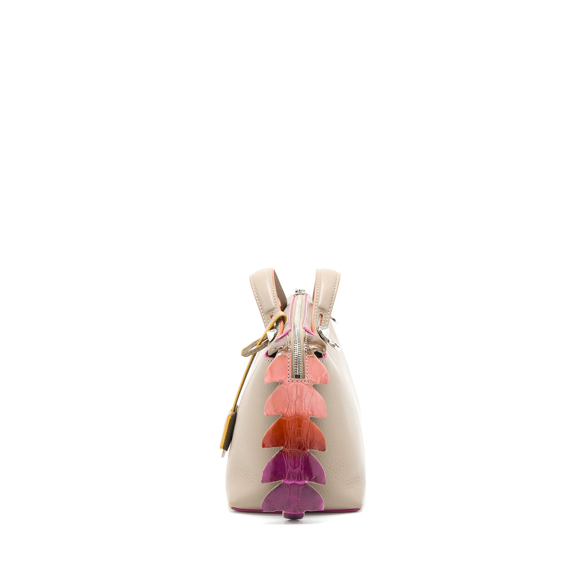 FNDI By The Way Bag Mutilcolour Tail Calfskin Beige SHW
