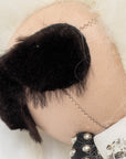 FNDI Karl Lagerfeld Keyring Charm Black/ White Fur SHW