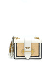 PRD City Calf Raffia Saffiano Cahier Bag White