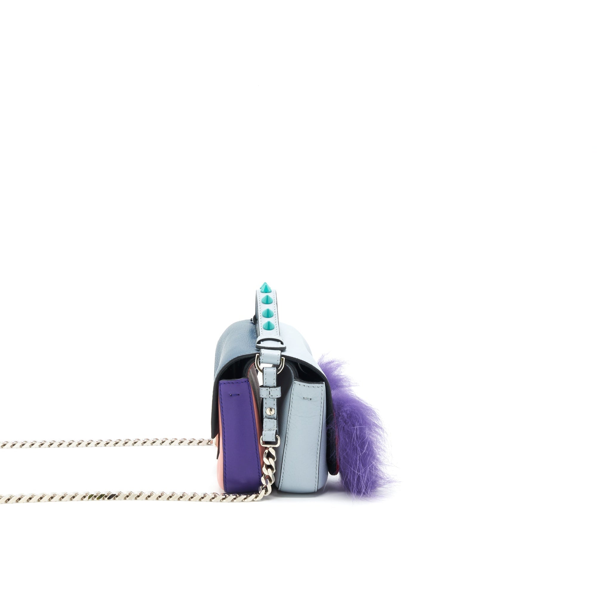FNDI Micro Baguette Monster Double sided Bag Multi colour