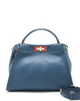 FNDI Medium Peekaboo Bag dark blue Multi colour Hardware