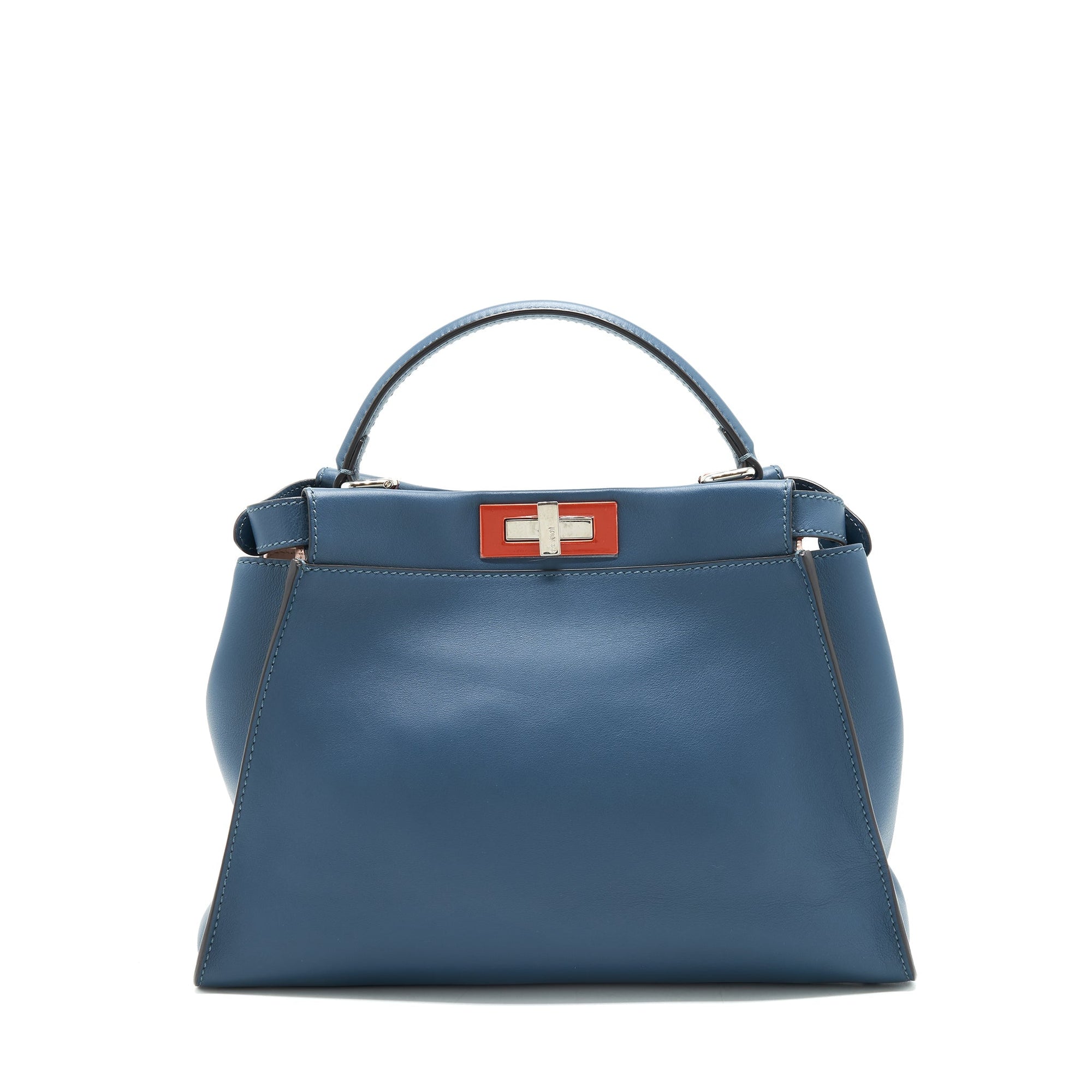 FNDI Medium Peekaboo Bag dark blue Multi colour Hardware