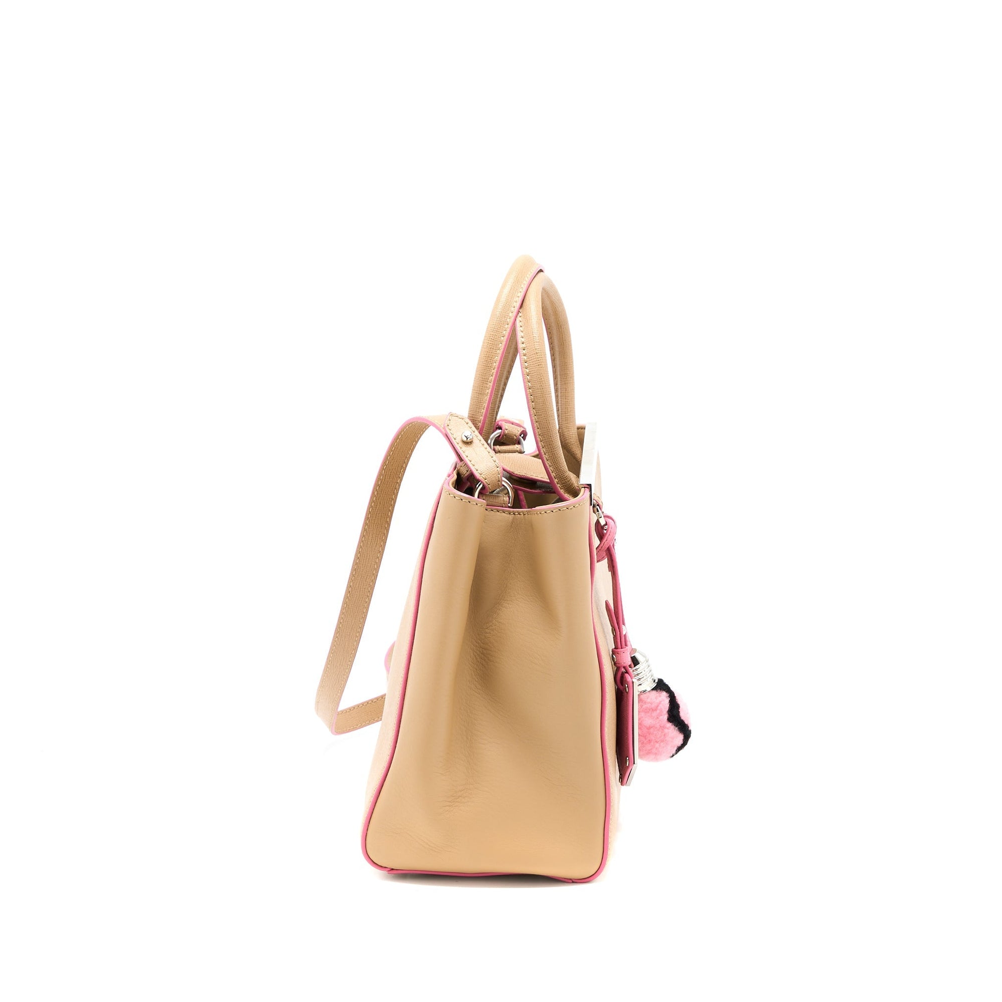 FNDI 2Jours Tote Bag Beige SHW