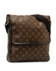 Brown LV Monogram Macassar Bass MM Crossbody Bag