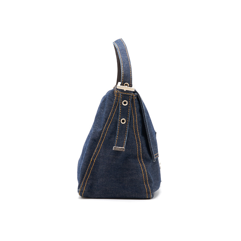 FNDI Denim Mamma Baguette Shoulder Bag