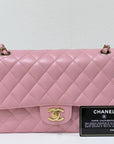 CHNL Medium Vintage Sakura Pink Caviar Classic Double Flap Bag 24K GHW