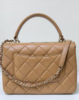 CHNL  Small Trendy CC  Handle Flap Bag 19K Brown