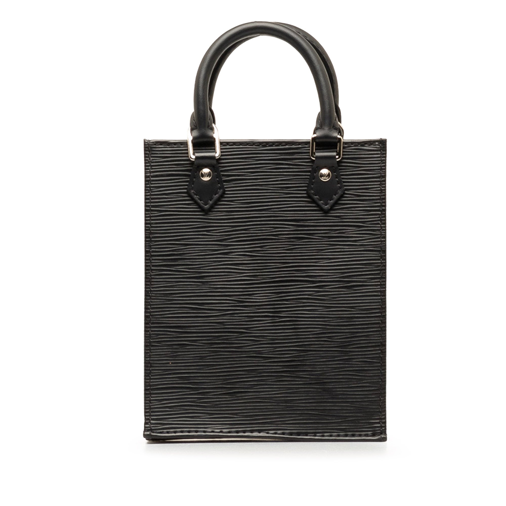 Black LV Epi Petit Sac Plat Satchel